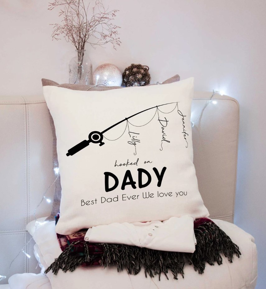 Best Dad Ever Custom Pillowcase Personalized Name Text Pillowcase Personalized Gifts Housewarming Gifts Gifts For Him Fathers Day Gifts